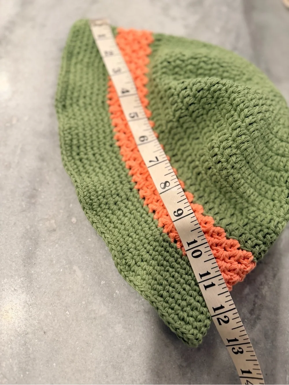 Handmade Crochet Bucket Hat 100% Cotton Lightweight Packable Festival Boho Beach